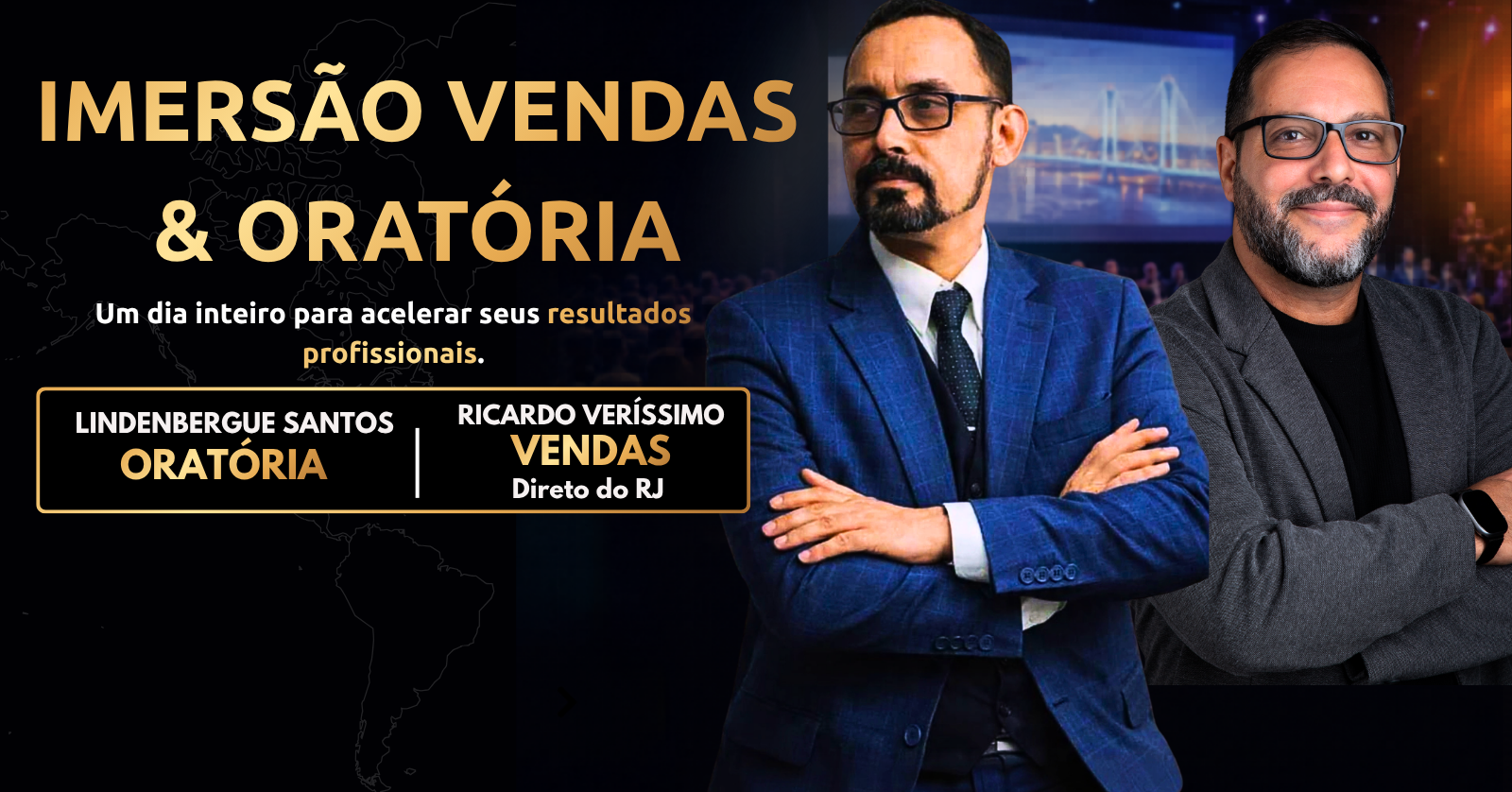 Cartaz da Imersão Vendas e Oratória de Recife com Ricardo Veríssimo e Lindembergue Santos